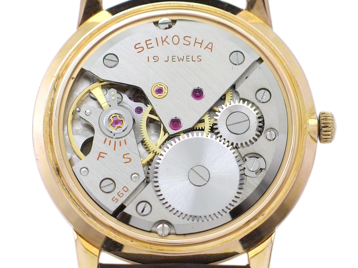 セイコー クラウン J14040 金メッキ 35mm Cal.560 19石 手巻 OH済 昭和34年/1959年製 Seiko