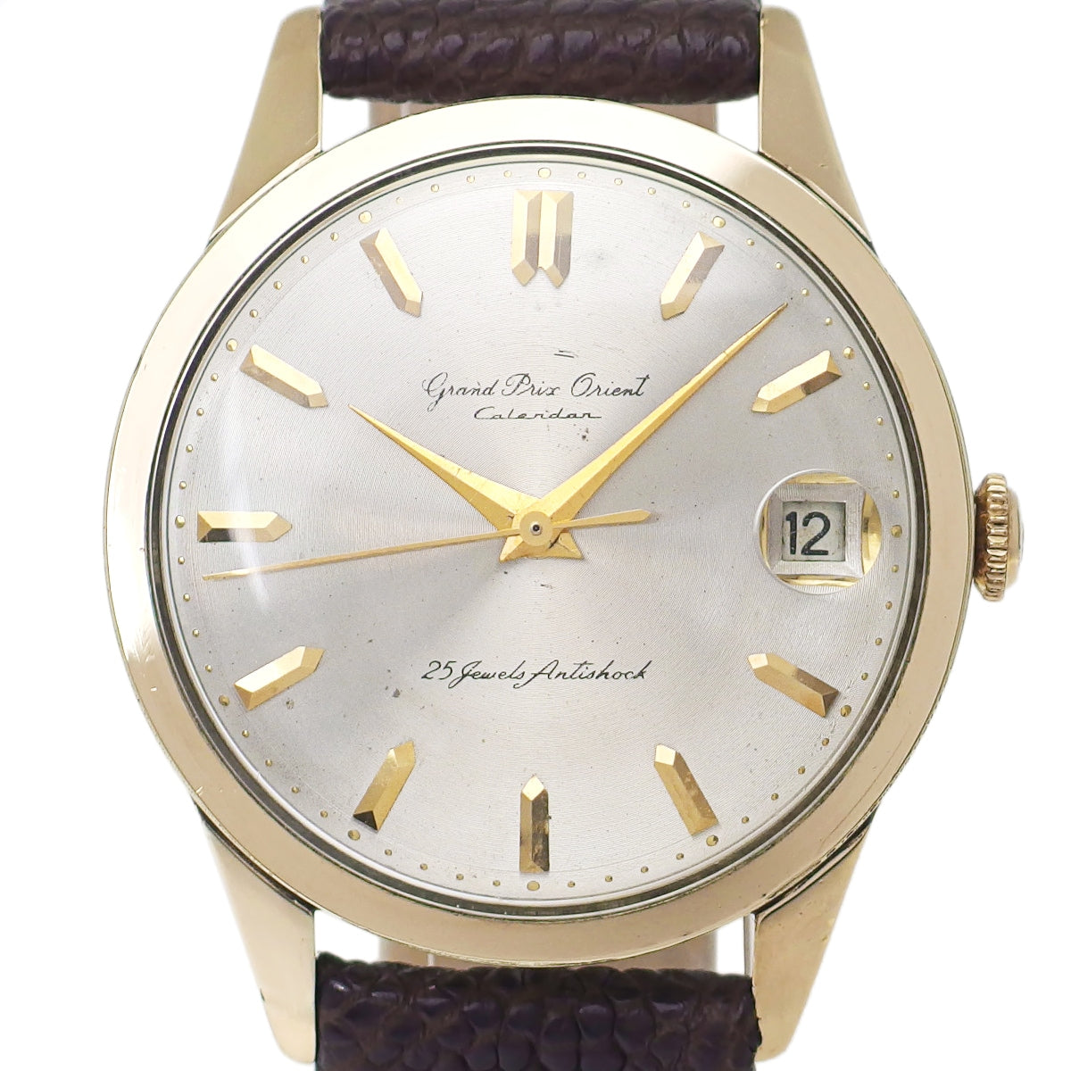 Grand Prix Orient Calendar S84063, 14K Gold Filled, 35.2mm, 25 Jewels, Manual Winding, Overhauled, Circa 1961