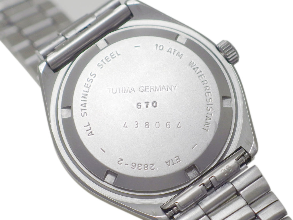 チュチマ パシフィック 100M 670 ステンレスケース 社外ブレス Cal.2836-2 自動巻 OH済 USED