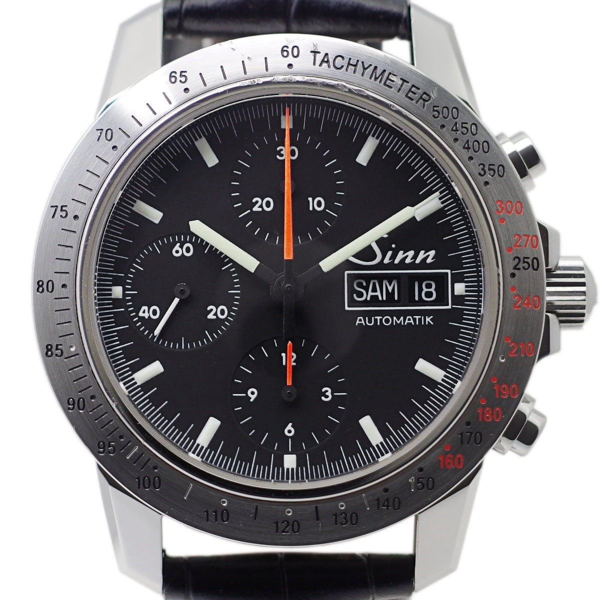 ジン 303.AUTOBAHN クロノグラフ デイデイト ETA7750 25石 自動巻 OH済 USED Sinn