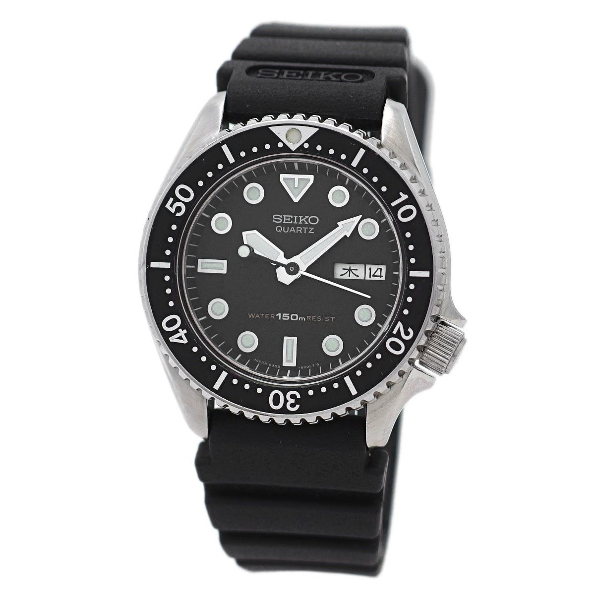 セイコー 150mダイバーズ 黒文字盤 6458-6000 ボーイズ クオーツ 昭和59年/1984年製 Seiko