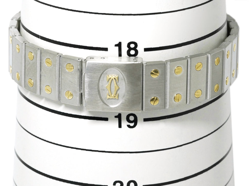 カルティエ サントス オクタゴン LM 30mm Ref.2966 コンビ 自動巻き 国際永久保証書付き コンプリートサービス済 1980年購入品