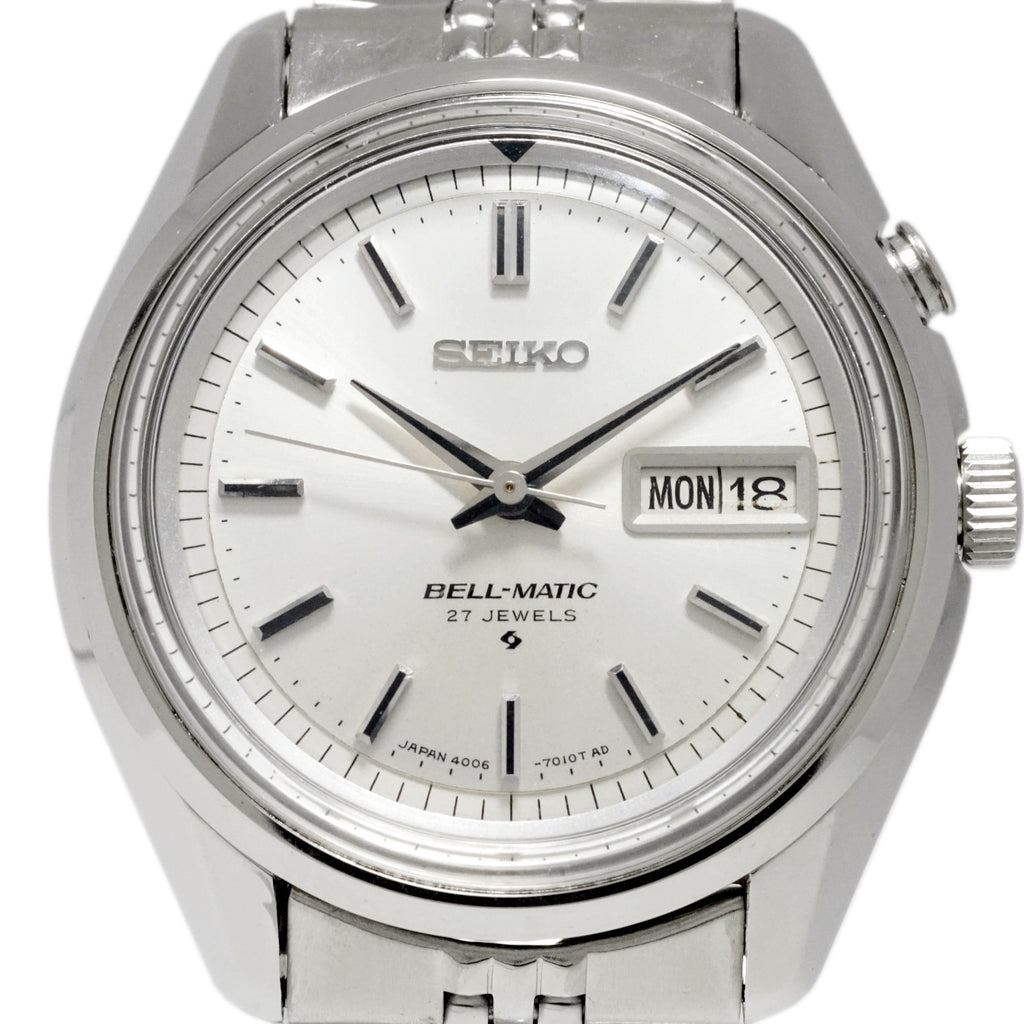 セイコー ベルマチック デイデイト 4006-7010 シルバー文字盤 自動巻 OH済 昭和44年/1969年製 Seiko