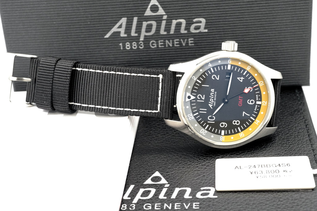 アルピナ スタータイマー GMT AL-247BBG4S6 クオーツ USED Alpina