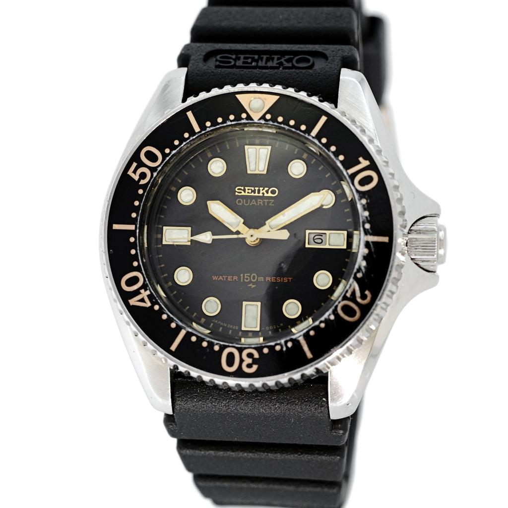 セイコー ダイバー 150m レディース 2625-0010 黒文字盤 クオーツ 昭和56年/1981年製 USED Seiko