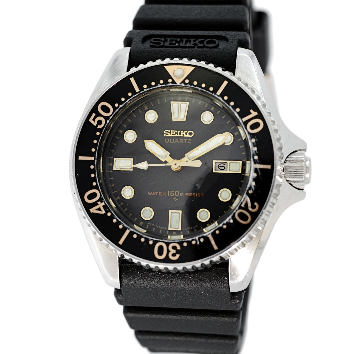 セイコー ダイバー 150m レディース 2625-0010 黒文字盤 クオーツ 昭和56年/1981年製 USED Seiko