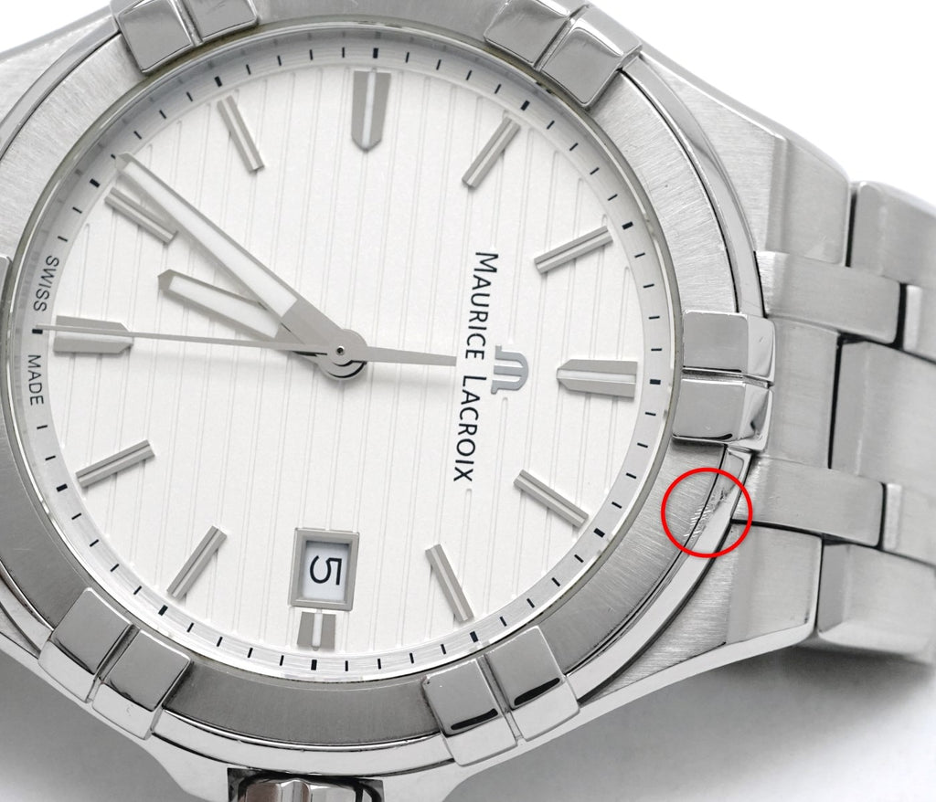 Maurice Lacroix Aikon Date AI1008-SS002-131-1 Quartz Purchased 2017 USED