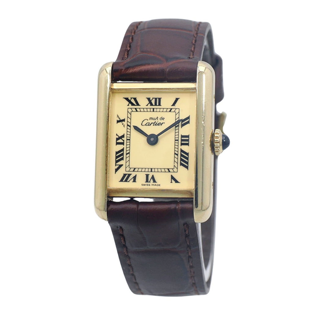 Cartier Must de Cartier Tank SM Ladies' Manual-Wind, includes International Lifetime Warranty, recently serviced, purchased in 1982.