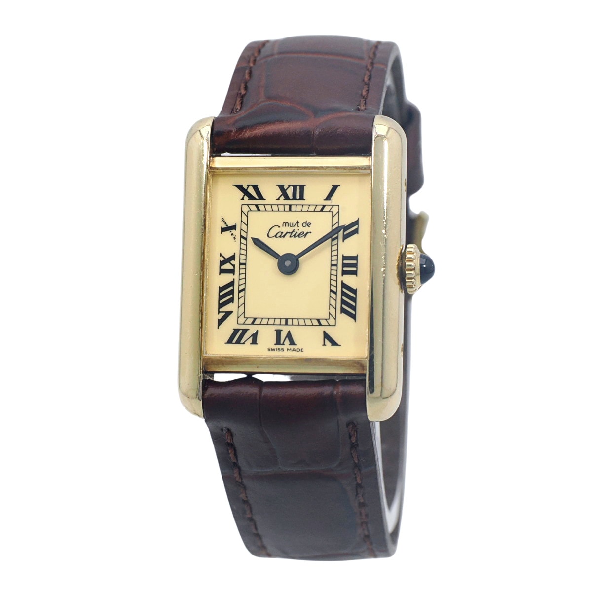 Cartier Must de Cartier Tank SM Ladies' Manual-Wind, includes International Lifetime Warranty, recently serviced, purchased in 1982.