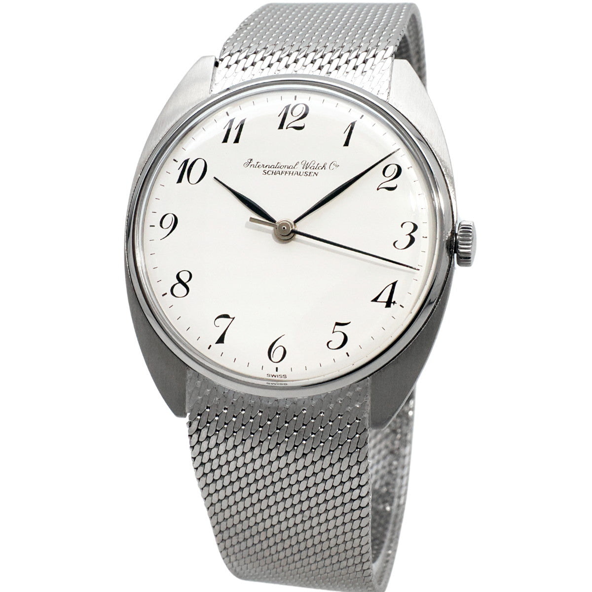 IWC Ref.2407 トノー型 純正メッシュブレスレット Cal.403 手巻き OH済 1973年製