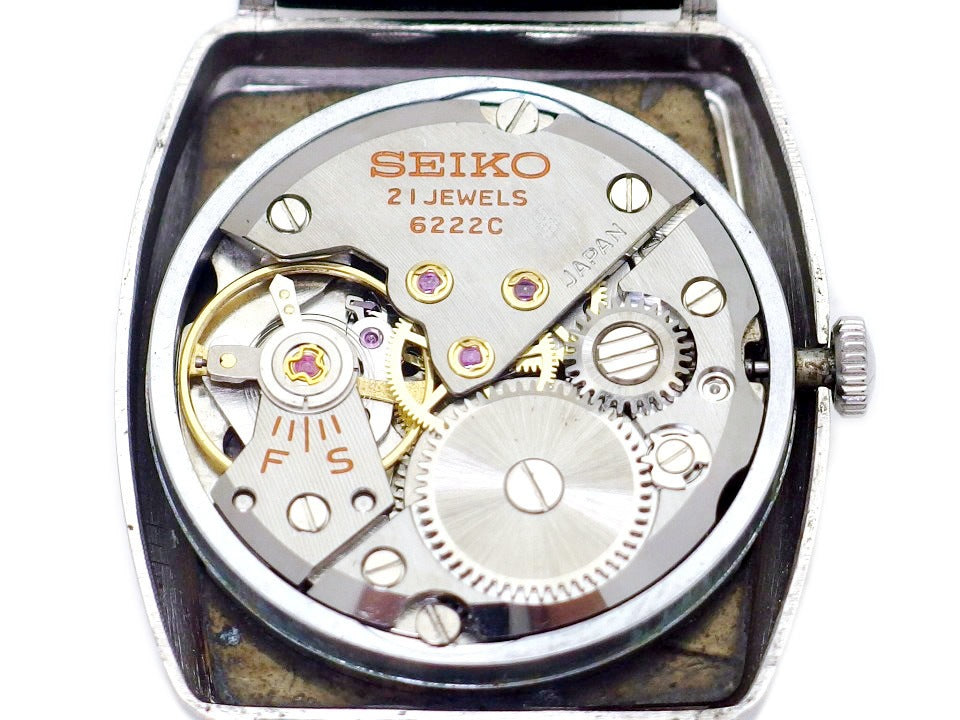 セイコー スカイライナー 6222-5010 スクエアケース 21石 手巻 OH済 昭和41年製 Seiko