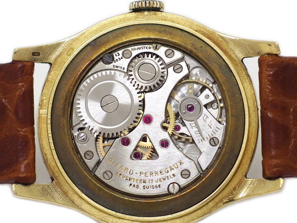 ジラールペルゴ 18KYG Cal.2034 17石 手巻 OH済 1950年代 Girard Perregaux
