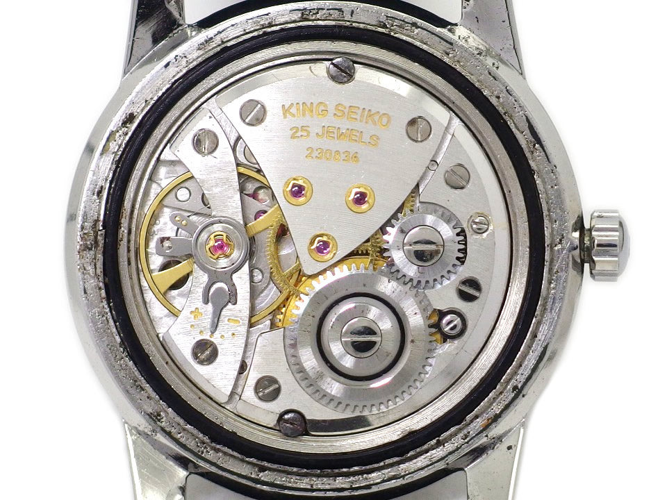 キングセイコー 1st 15034 SS リダン ブラック文字盤 25石 手巻 OH済 昭和38年製 Seiko