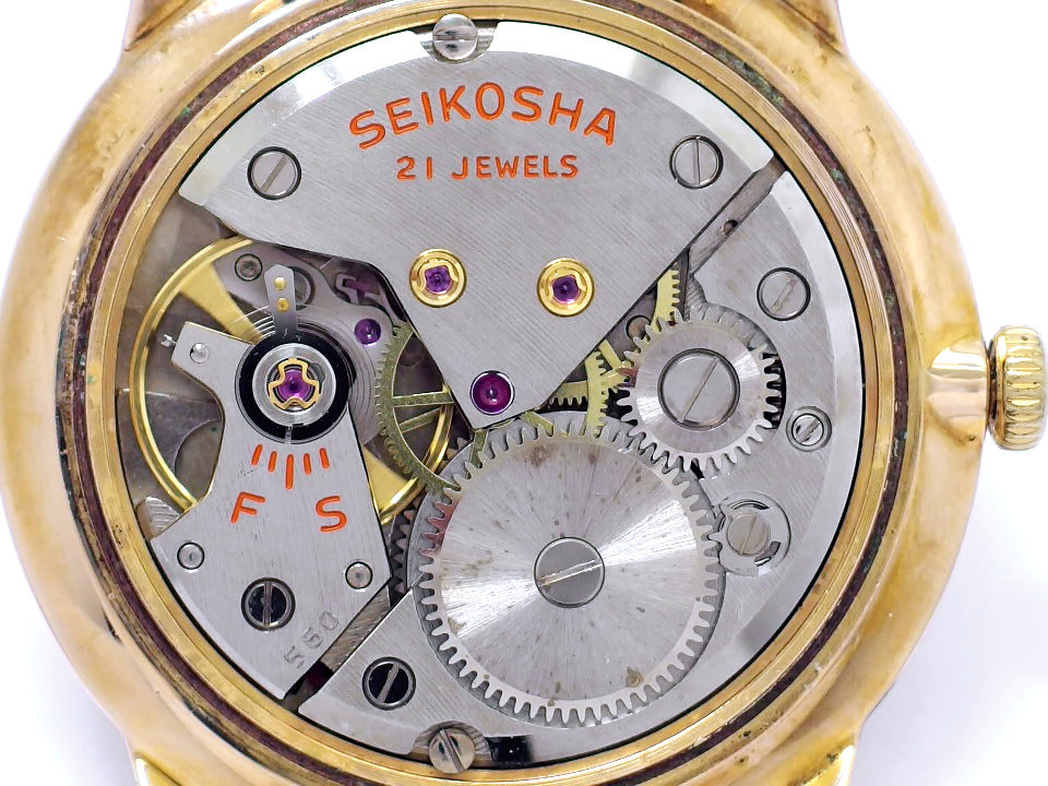 セイコー クラウン 16002 金メッキ Cal.560 21石 手巻 OH済 昭和38年/1963年製 Seiko