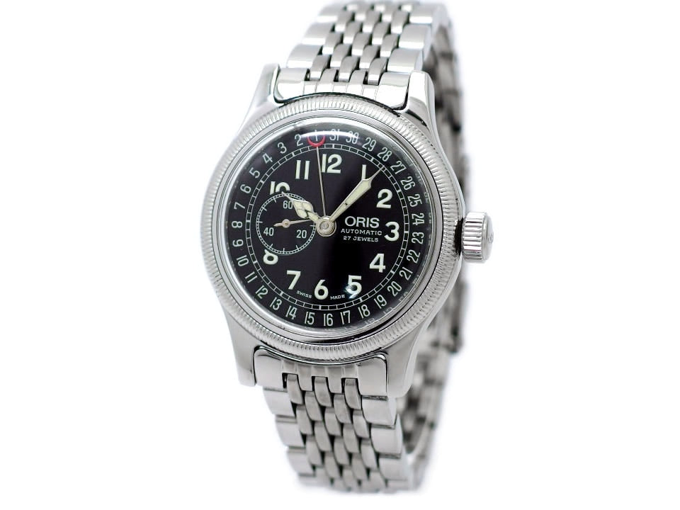 オリス ポインターデイト スモールセコンド 36mm 640-7463B 自動巻 OH済 USED