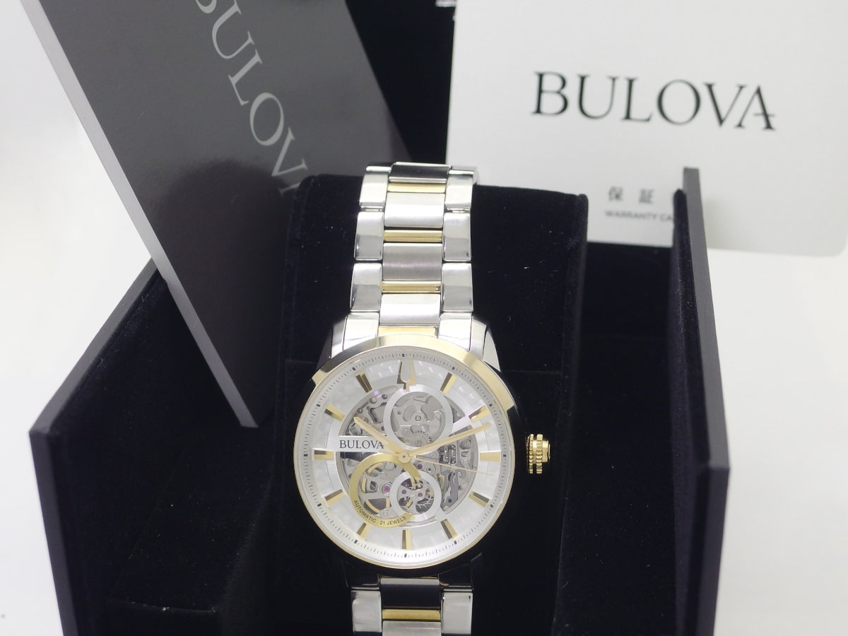 ブローバ 98A214 クラシックコレクション スケルトン ミヨタ製 自動巻 USED Bulova