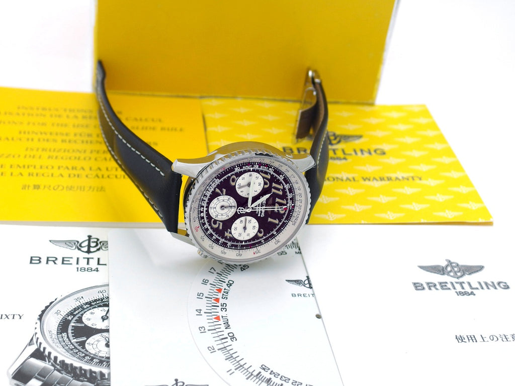 Breitling Navitimer Twin Sixty II A39022.1 Black Dial Automatic 1999 USED