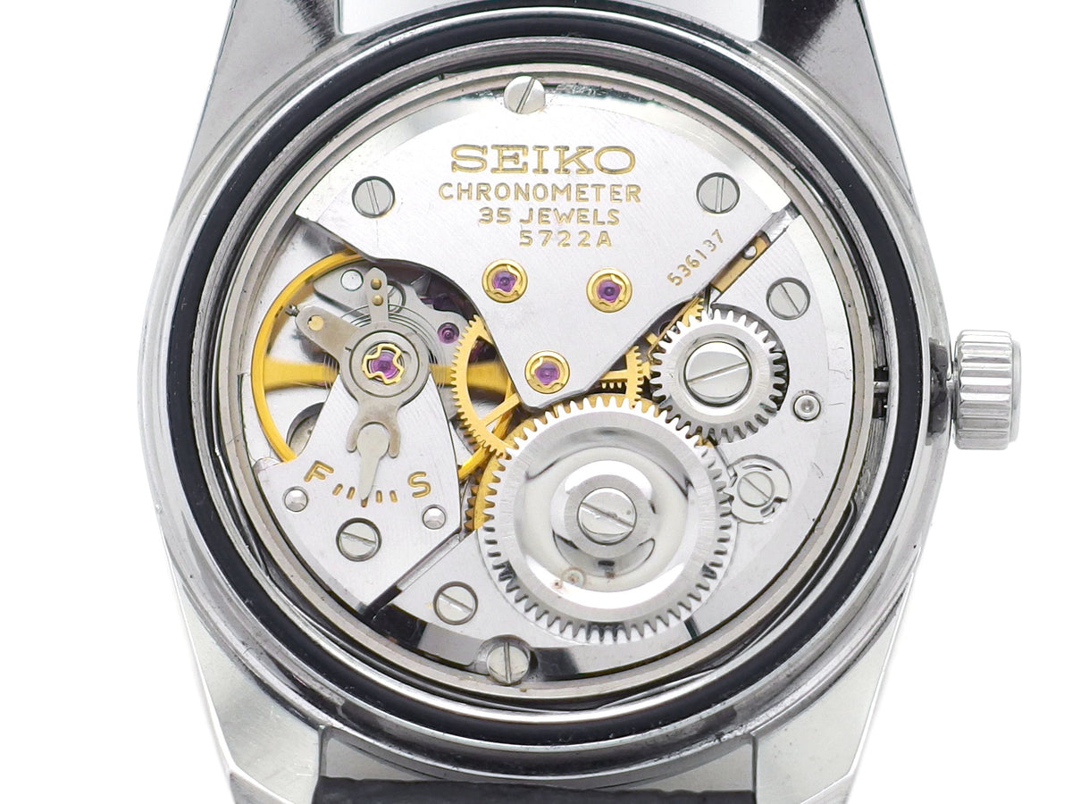 【希少】グランドセイコー セカンドモデル前期型 5722-9990 W SEIKOリューズ ライオンメダリオン 手巻 OH済 昭和40年/1965年製 Seiko