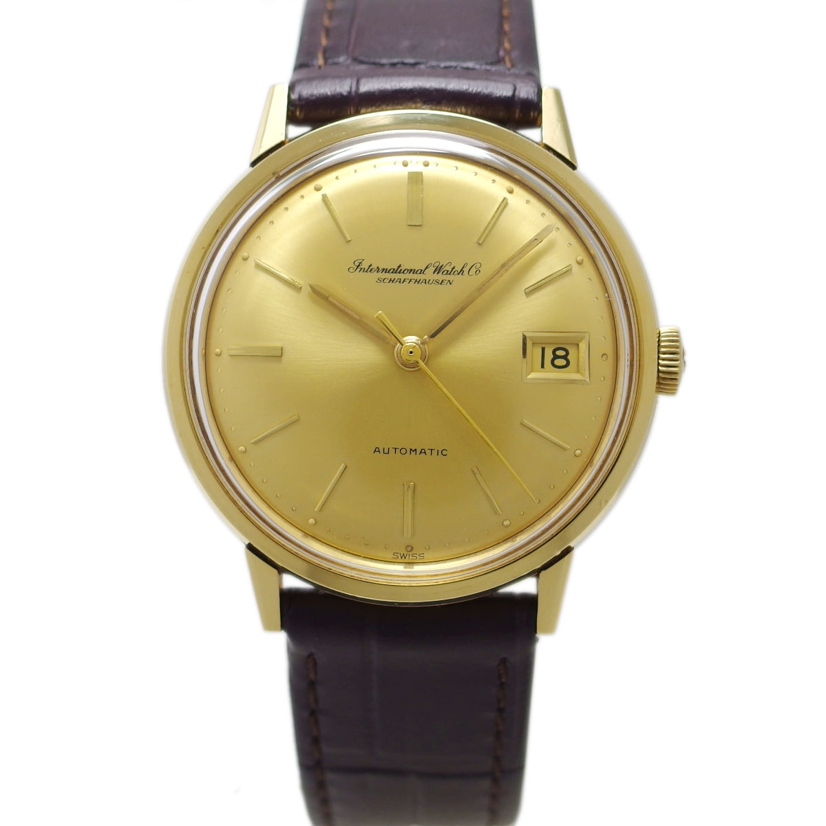 International Watch Co. 18K Solid Gold Ref. 803A Cal. 8541 Automatic, Serviced, Manufactured in 1968