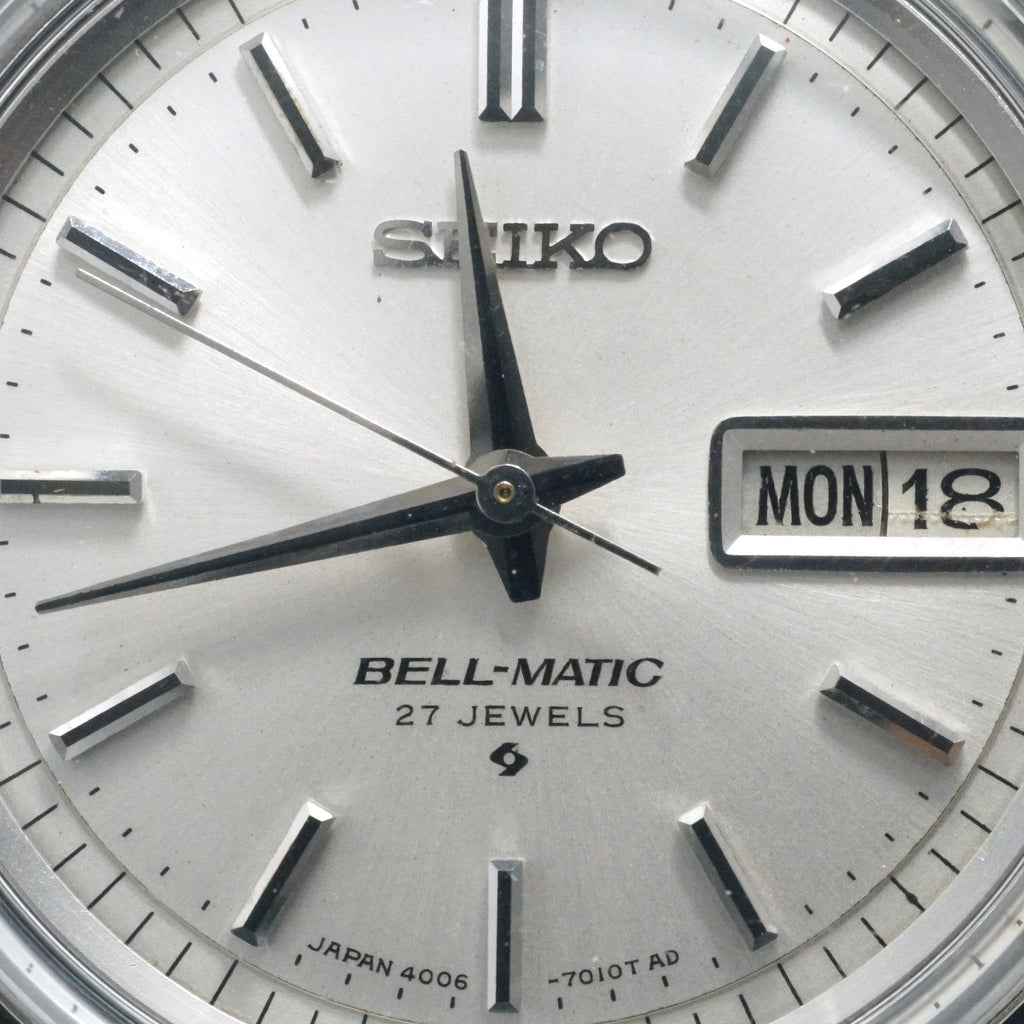 セイコー ベルマチック デイデイト 4006-7010 シルバー文字盤 自動巻 OH済 昭和44年/1969年製 Seiko