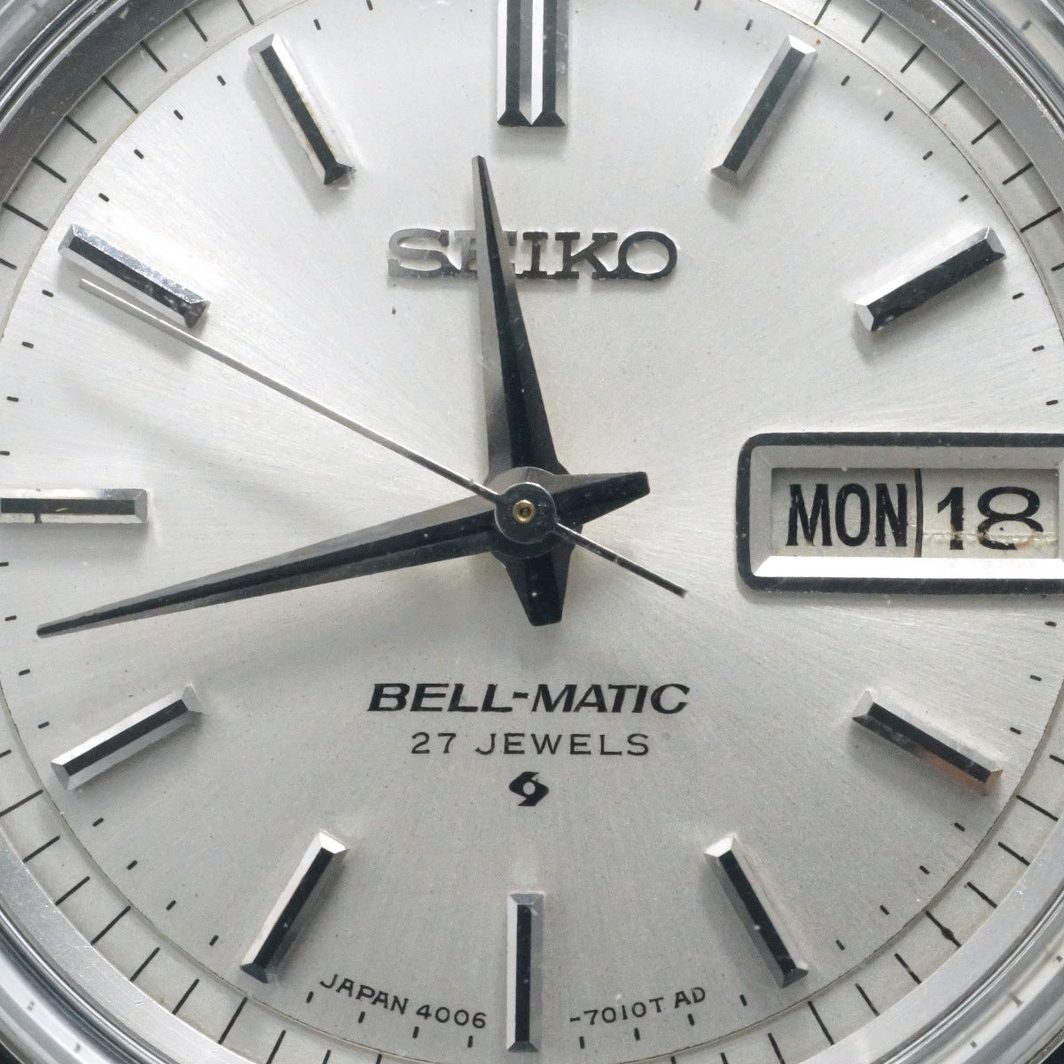セイコー ベルマチック デイデイト 4006-7010 シルバー文字盤 自動巻 OH済 昭和44年/1969年製 Seiko