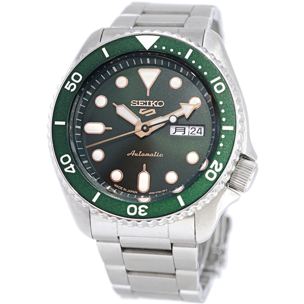セイコー ５スポーツ メカニカル グリーン文字盤 4R36-07G0 自動巻 現行モデル USED Seiko