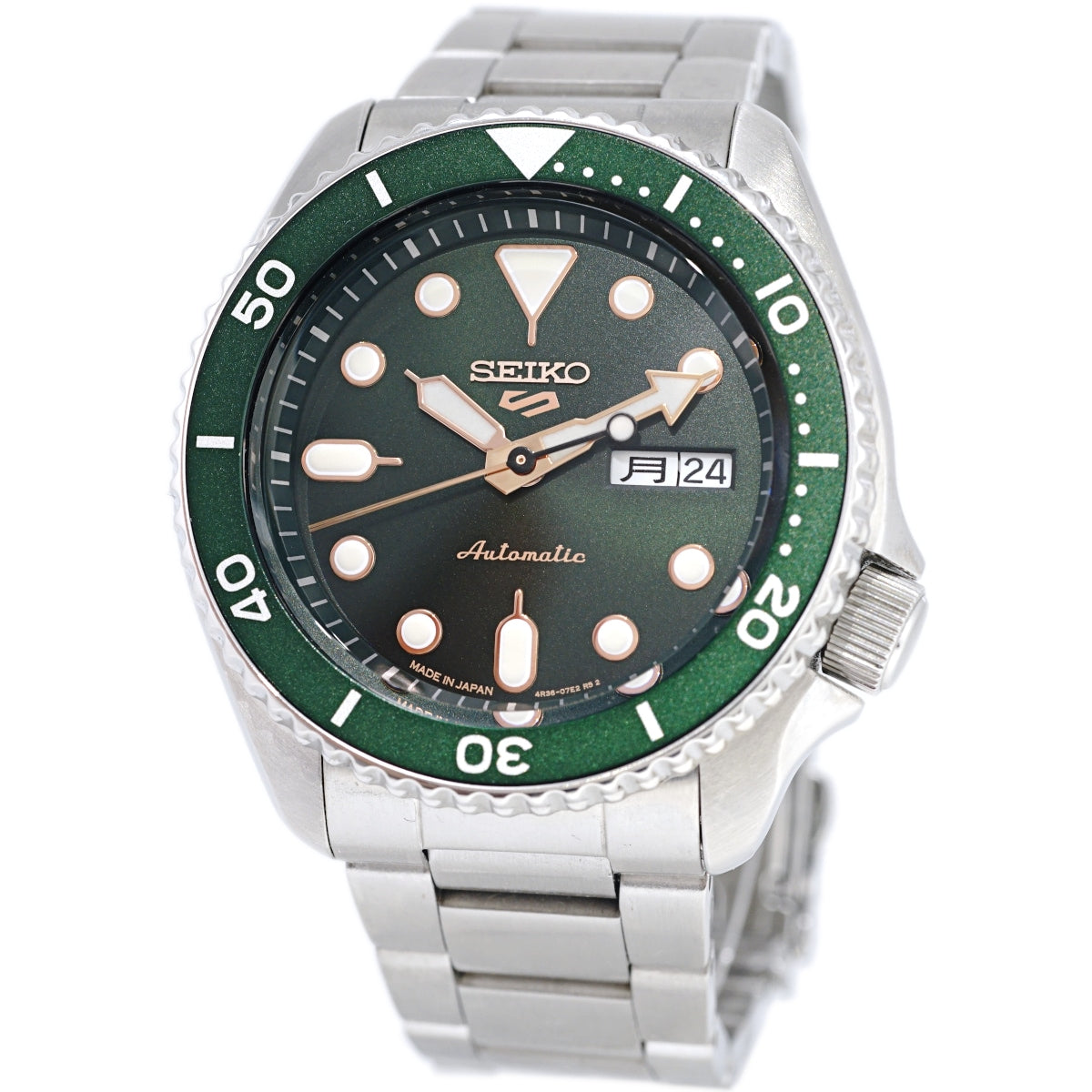 セイコー ５スポーツ メカニカル グリーン文字盤 4R36-07G0 自動巻 現行モデル USED Seiko