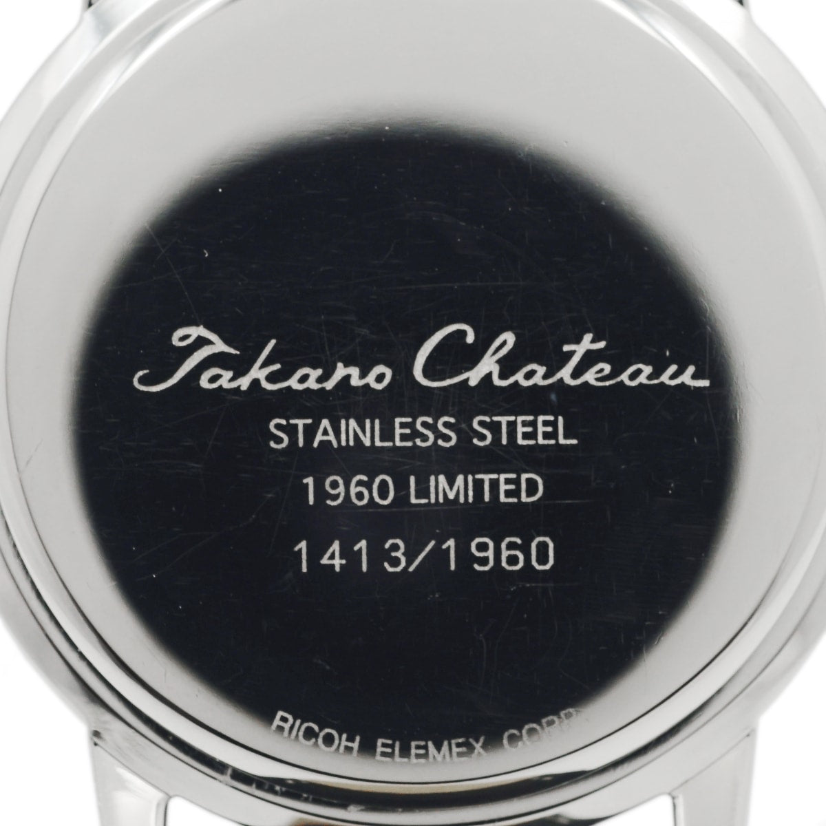 Ricoh Takano Chateau Reissue White Dial Stainless Steel Case 17 Jewels Hand-wound Overhauled Released in 1998 USED