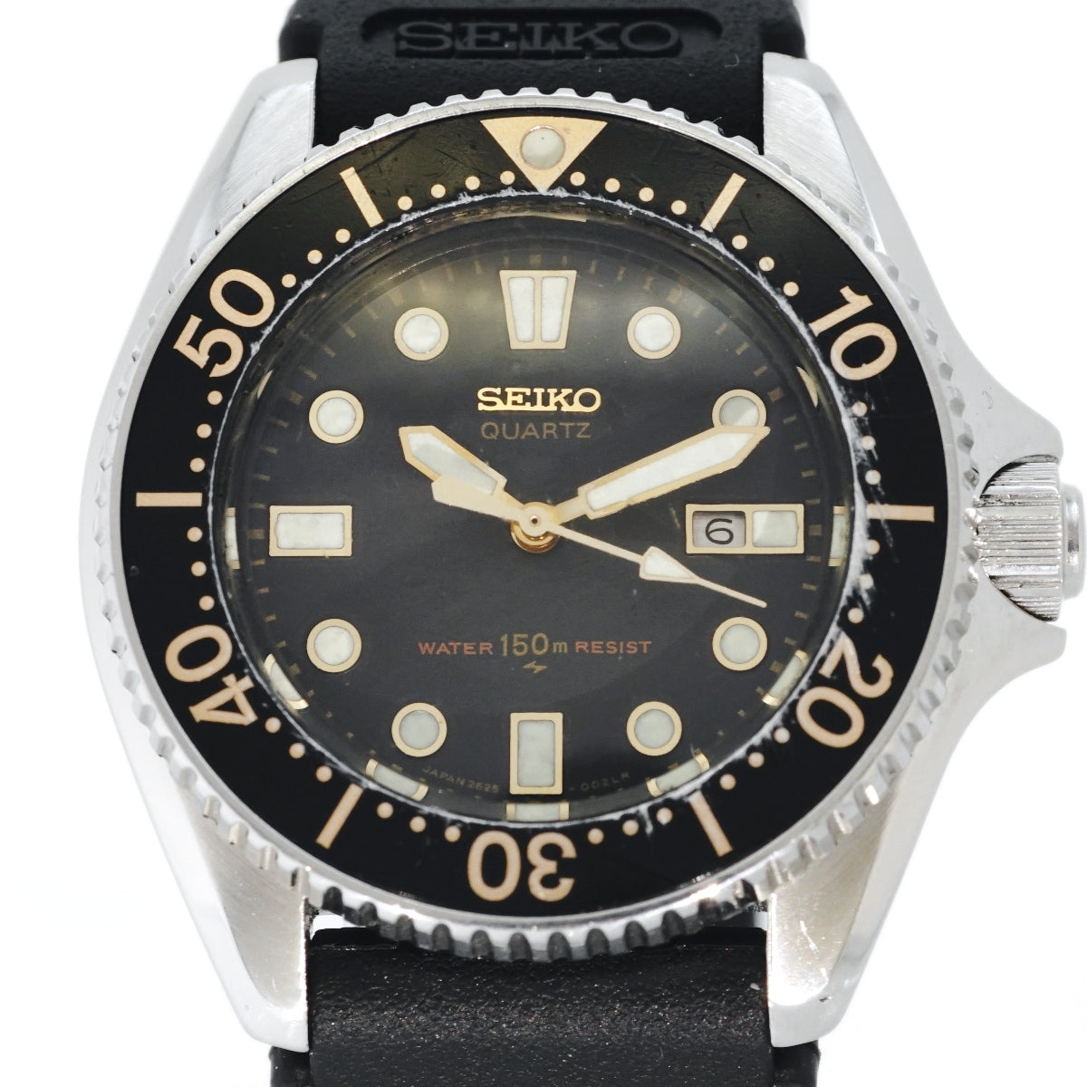 セイコー ダイバー 150m レディース 2625-0010 黒文字盤 クオーツ 昭和56年/1981年製 USED Seiko