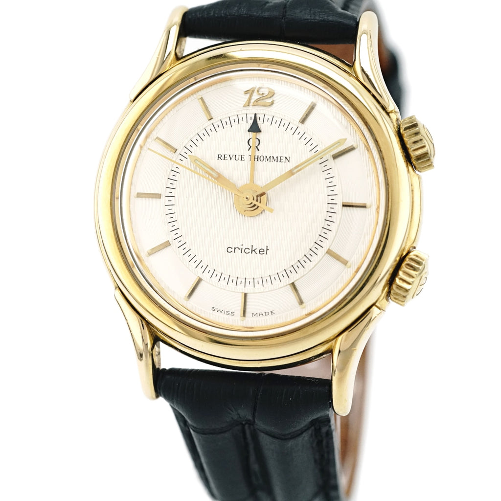 Revue Thommen Cricket 7922001 Gold Plated with Alarm Function Cal. AS1930 17 Jewels Hand-wound Overhauled Used