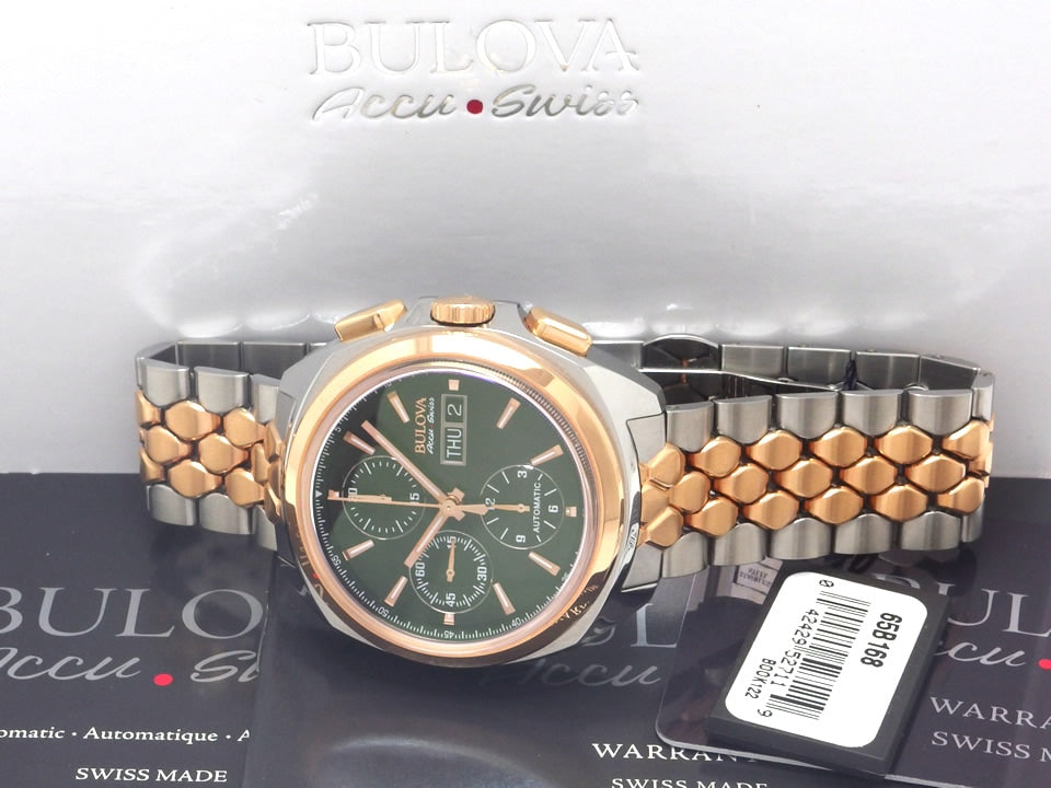 ブローバ アキュスイス スイス製 Ref.65B168 クロノグラフ 自動巻 USED Bulova