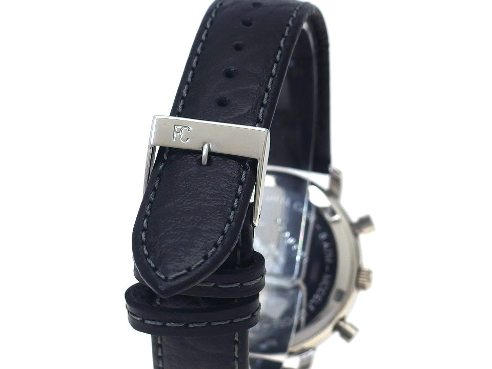 フレデリックコンスタント クロノグラフ 青文字盤 クオーツ USED 　Frederique Constant