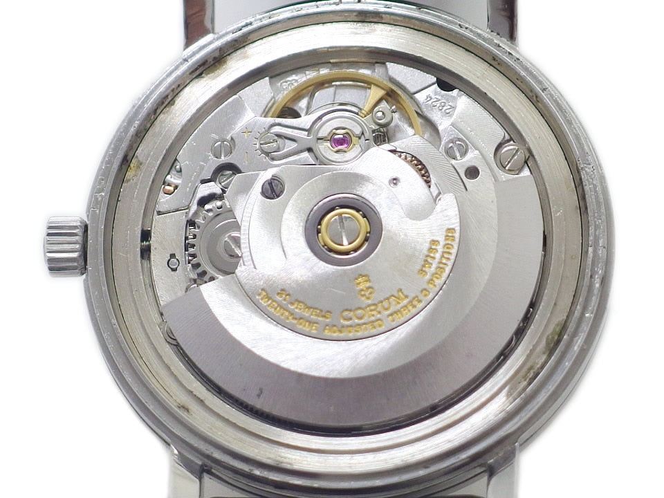 コルム ラウンド Ref.89102 絹目文字盤 21石 Cal.2824 自動巻き OH済 1970年代