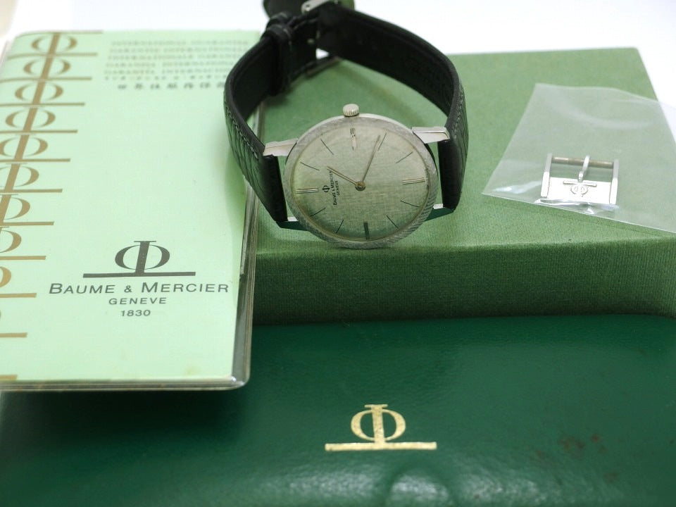 Baume & Mercier 18K White Gold 32mm Ref.35063 1 Manual Winding Overhauled Purchased in 1969