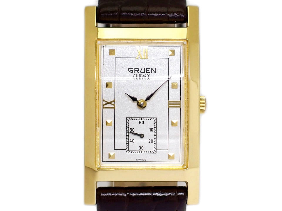 グリュエン カーベックス フランクリンミント社復刻モデル 金メッキケース ３面カット風防 クオーツ 1990年代 USED