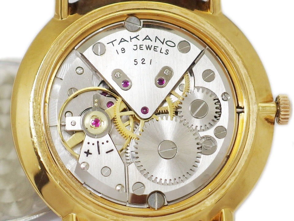 タカノ シャトー スーペリア Ref.30011 金メッキ タグ付き Cal.521 19石 手巻 OH済 1960年頃