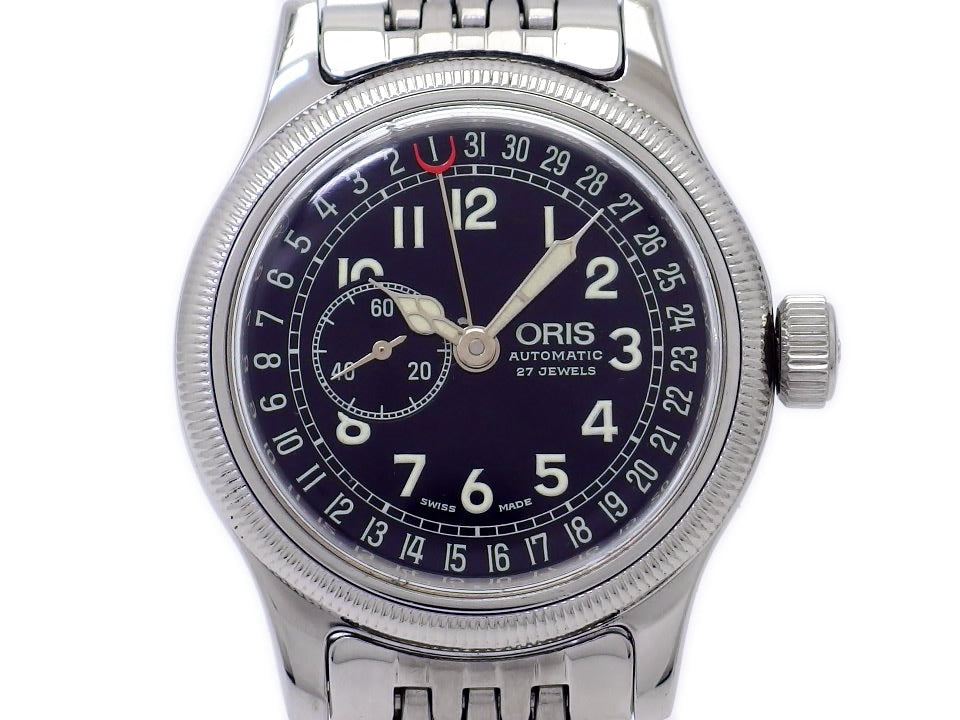 オリス ポインターデイト スモールセコンド 36mm 640-7463B 自動巻 OH済 USED
