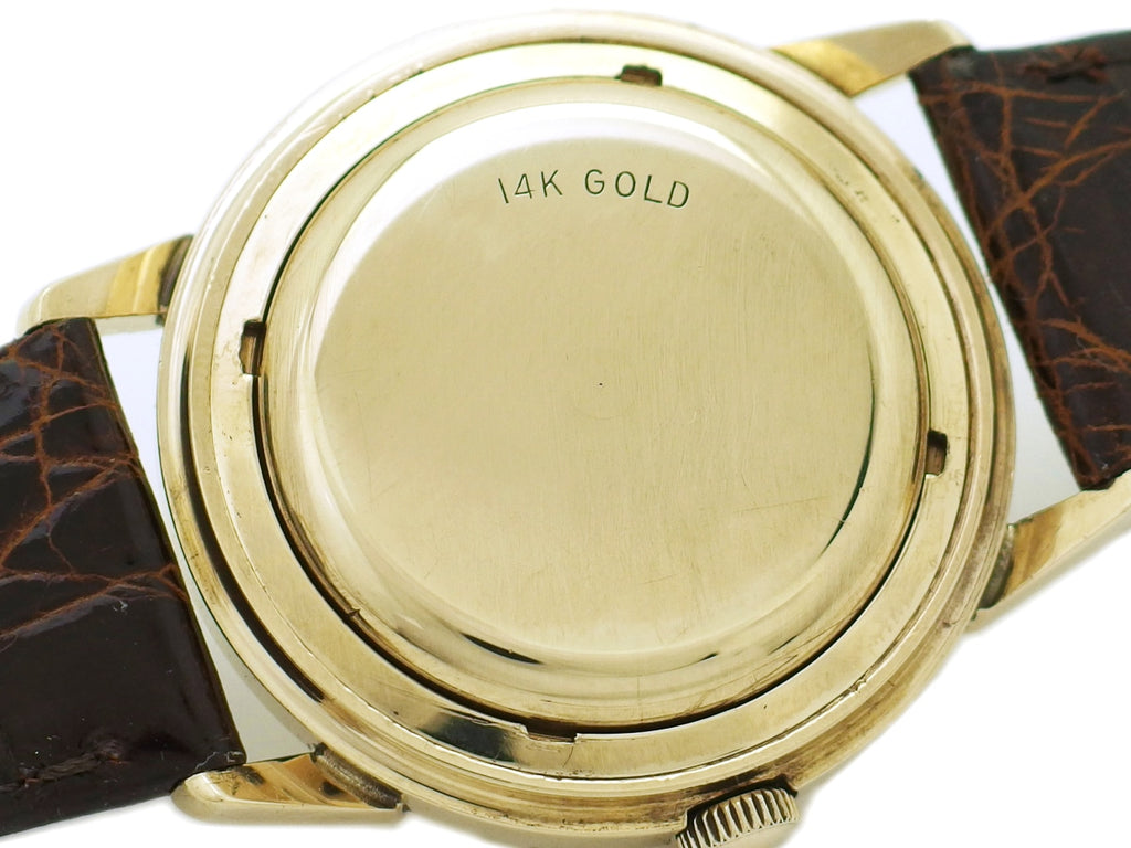 Ulysse Nardin Automatic Chronometer, 14K solid gold, 17 jewels, self-winding, serviced, 1950s