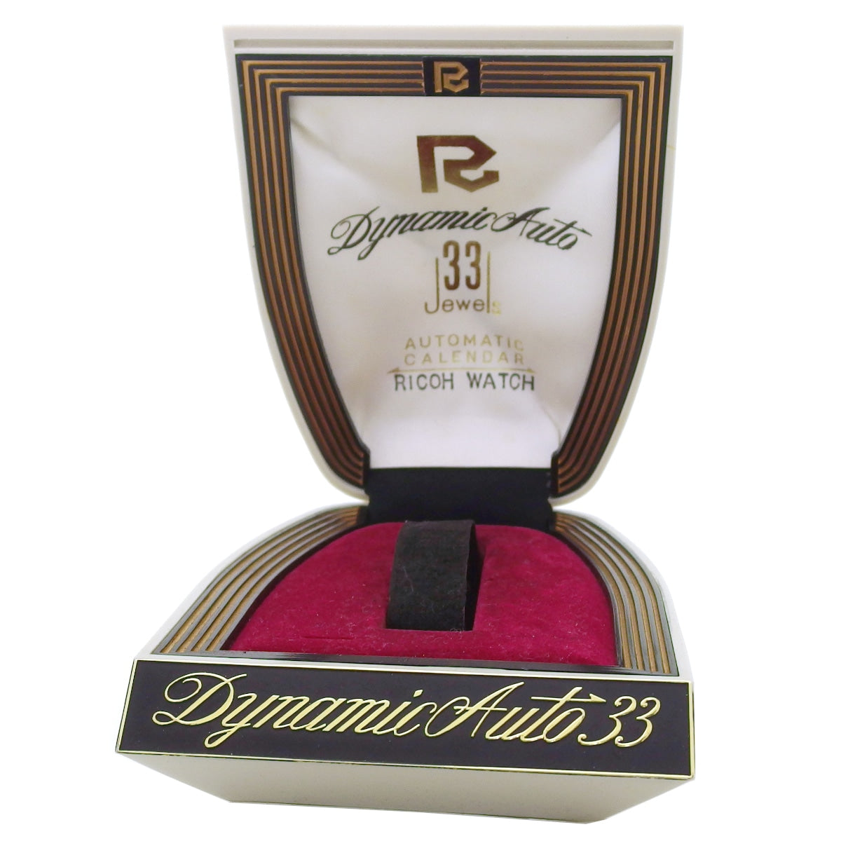 Ricoh Dynamic Auto Ref. 57109-45 Gold Plated, with Box and Original Buckle, 33 Jewels, Automatic, Overhauled, 1960s