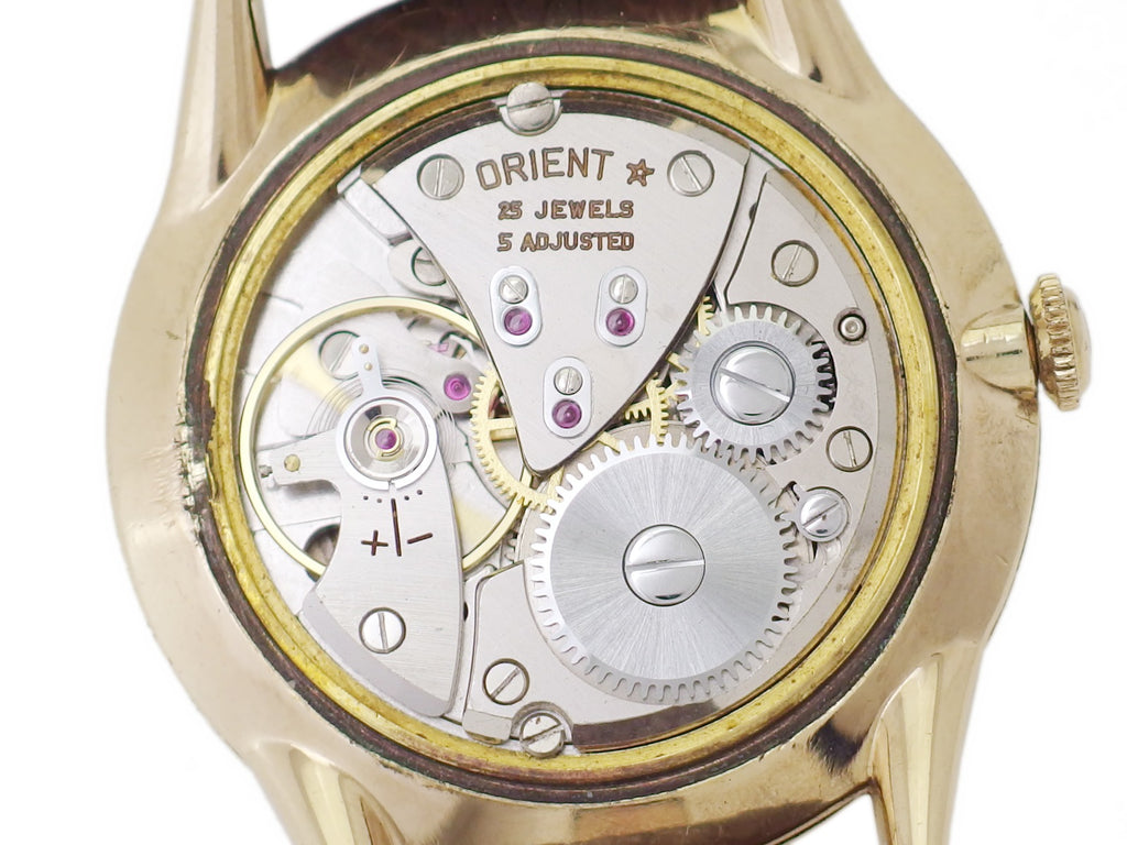 Grand Prix Orient Calendar S84063, 14K Gold Filled, 35.2mm, 25 Jewels, Manual Winding, Overhauled, Circa 1961