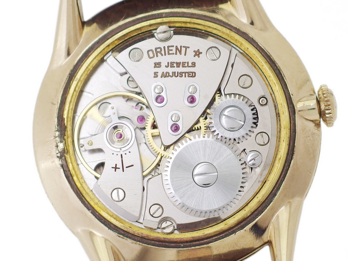 Grand Prix Orient Calendar S84063, 14K Gold Filled, 35.2mm, 25 Jewels, Manual Winding, Overhauled, Circa 1961