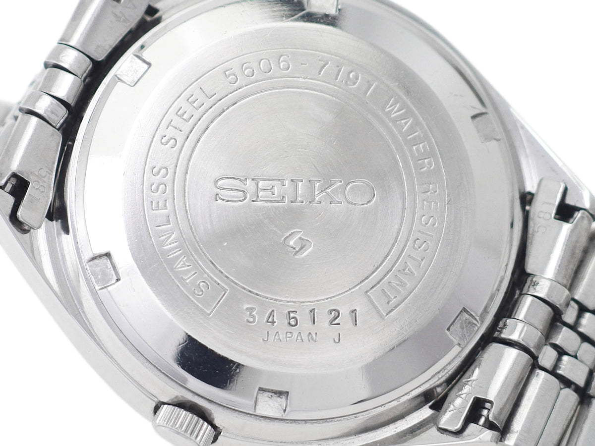 セイコー ロードマチック 5606-7191 絹目文字盤 ローマインデックス 純正ブレス 自動巻 OH済 昭和48年/1973年製