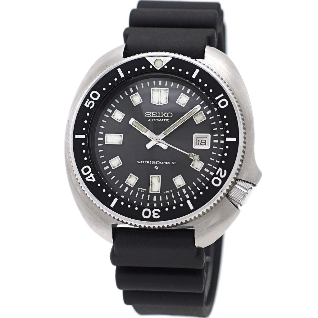 セイコー セカンドダイバー 150m 6105-8110 新品ガラス 自動巻 OH済 1974年／昭和49年製 Seiko