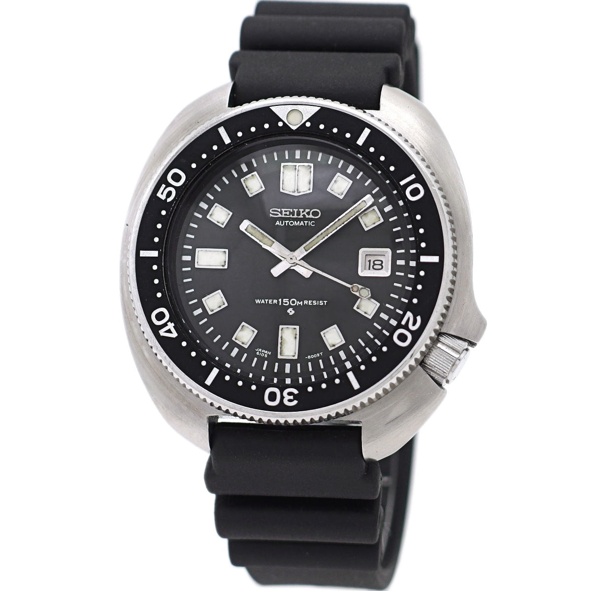 セイコー セカンドダイバー 150m 6105-8110 新品ガラス 自動巻 OH済 1974年／昭和49年製 Seiko
