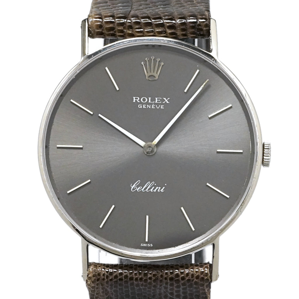 Rolex Cellini Men's Ref. 3833 18k White Gold, Original Crown, Cal. 1600 Manual-Winding, Serviced, Circa 1970