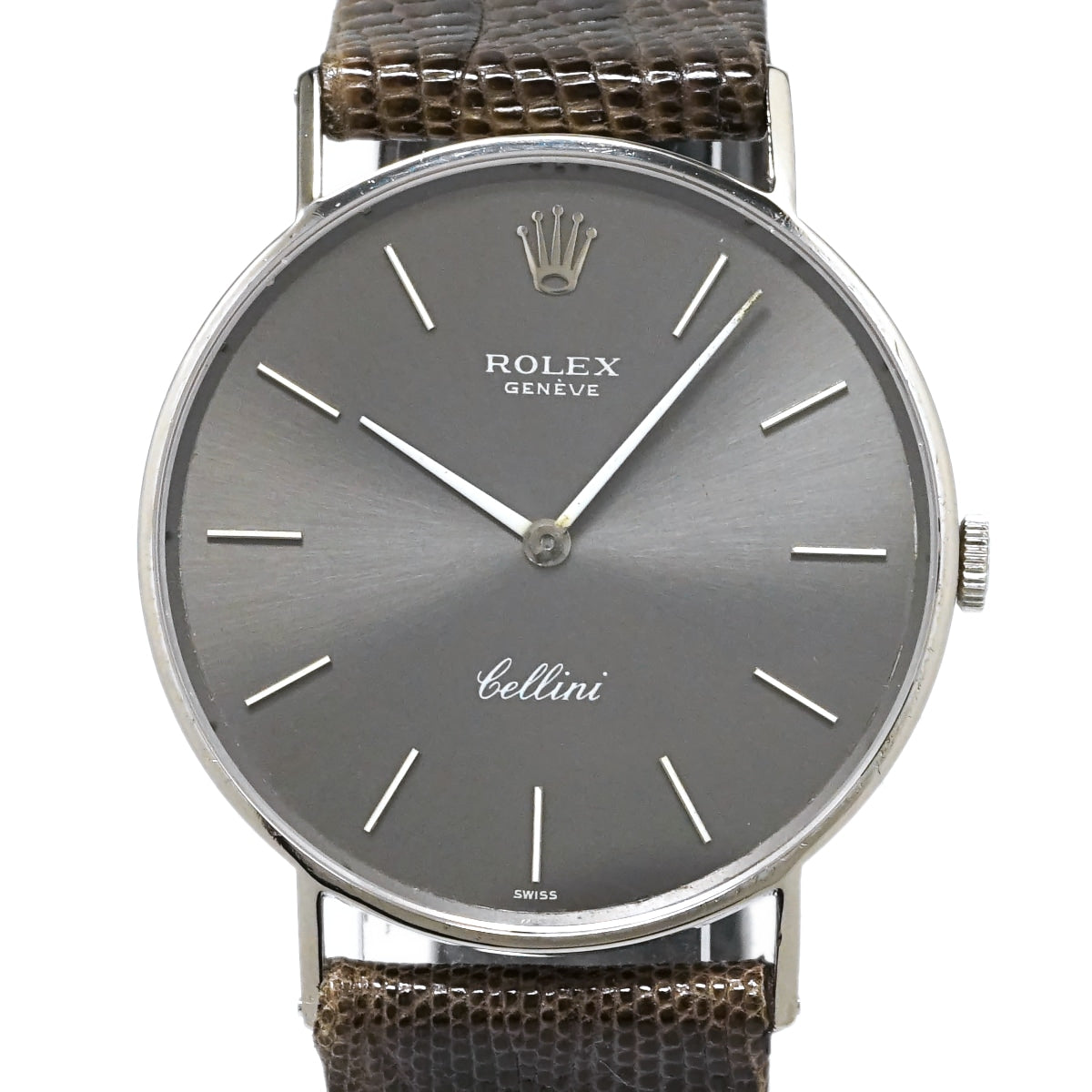 Rolex Cellini Men's Ref. 3833 18k White Gold, Original Crown, Cal. 1600 Manual-Winding, Serviced, Circa 1970