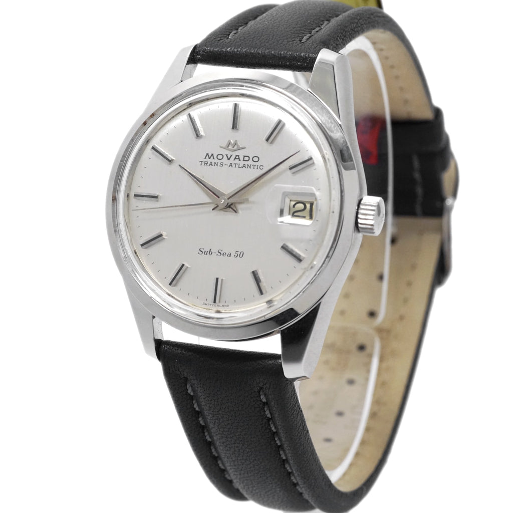 MOVADO Transatlantic Sub-Sea 50 298-704-J512 Hand-wound, Serviced, 1960s, MOVADO