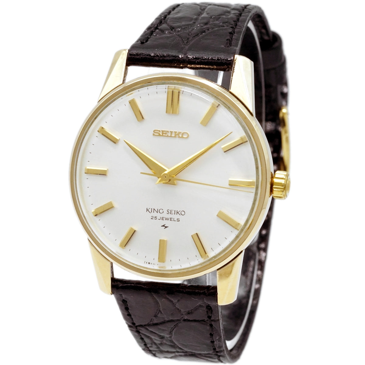 King Seiko Second Model Late Period 44-2000 Gold-Plated SEIKO Medallion Cal.44A Manual-Wind, Serviced, Manufactured in 1968 (Showa 43)