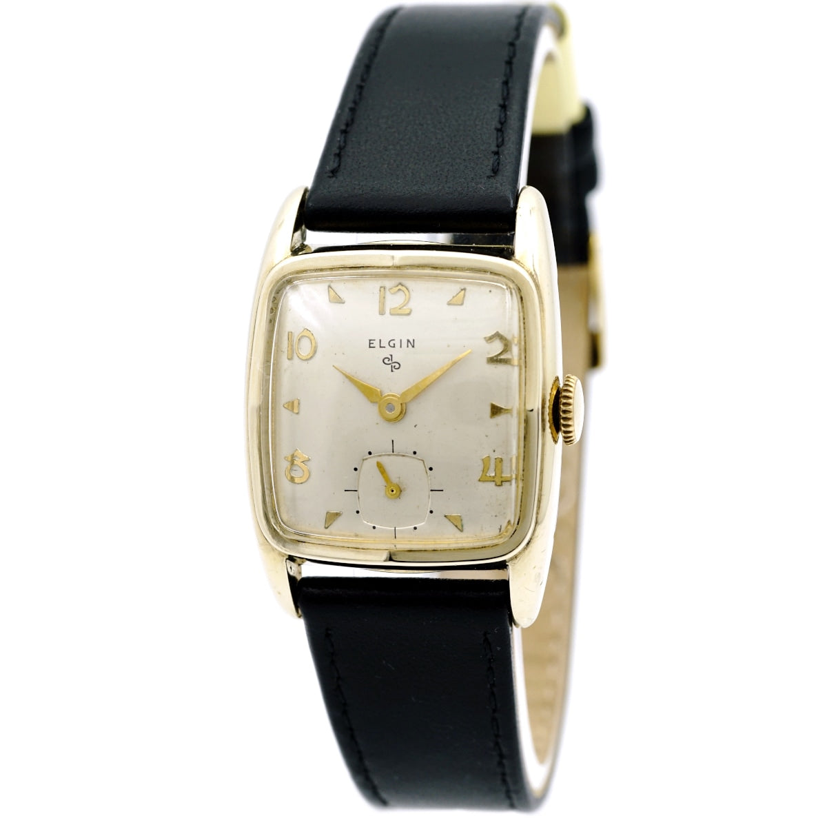 Elgin Ref. 6736, USA-made, gold-plated, domed crystal, Cal. 683, manual wind, O/H, circa 1954