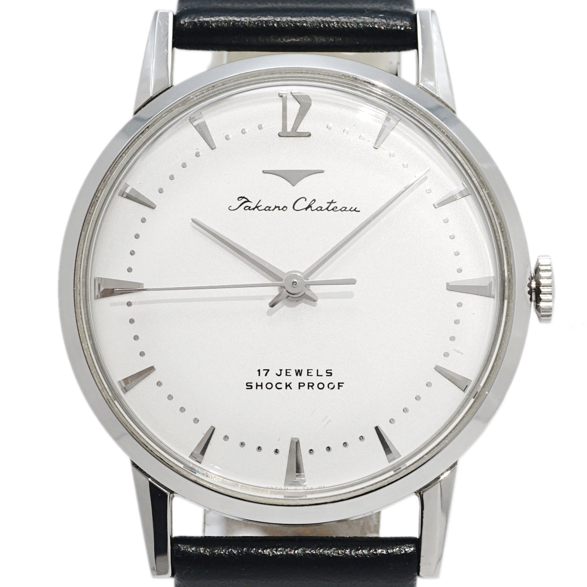 Ricoh Takano Chateau Reissue White Dial Stainless Steel Case 17 Jewels Hand-wound Overhauled Released in 1998 USED
